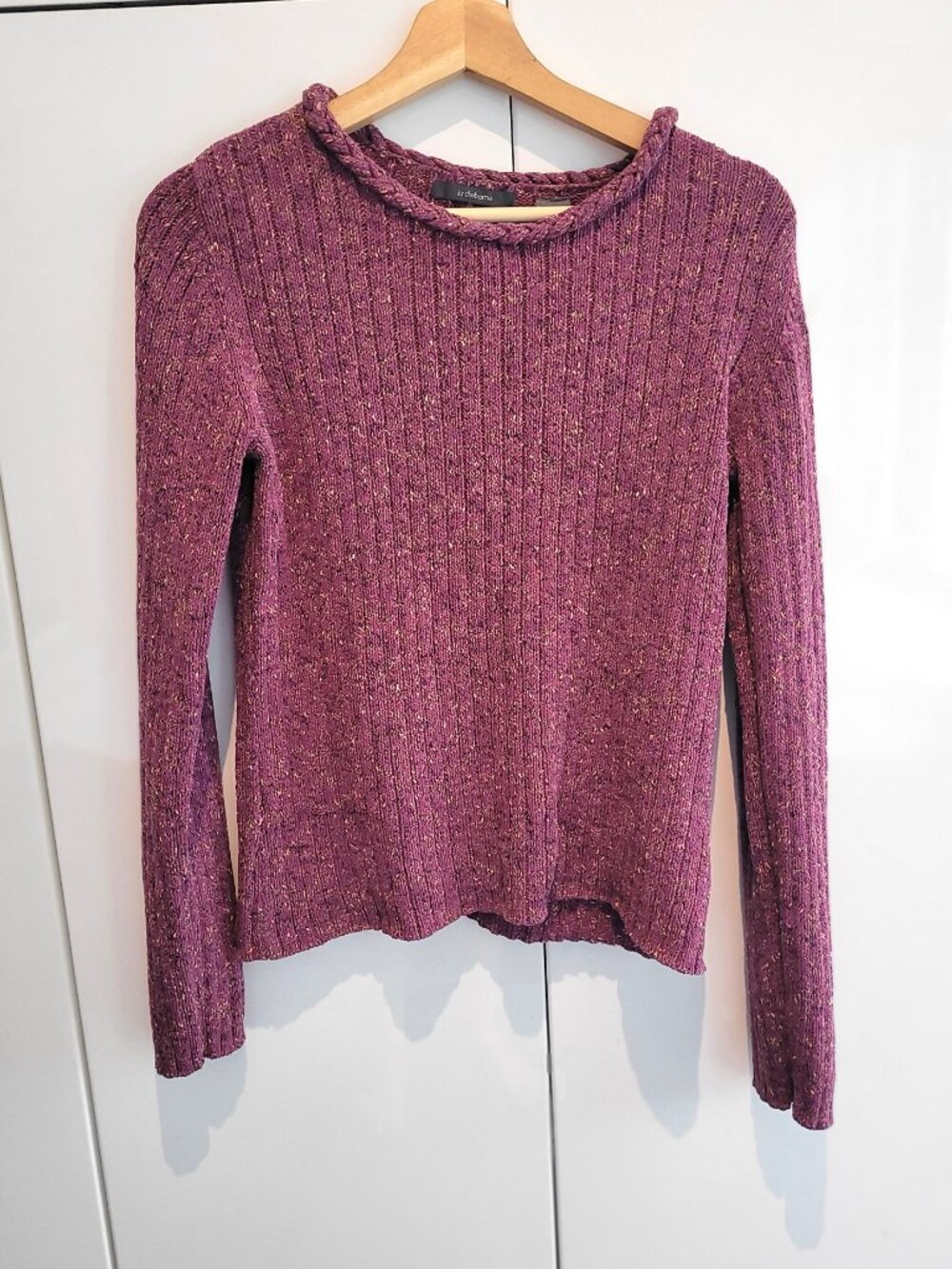 Vintage 90s Liz Claiborne Cotton Chenille Blend Roll Neck Sweater Size M